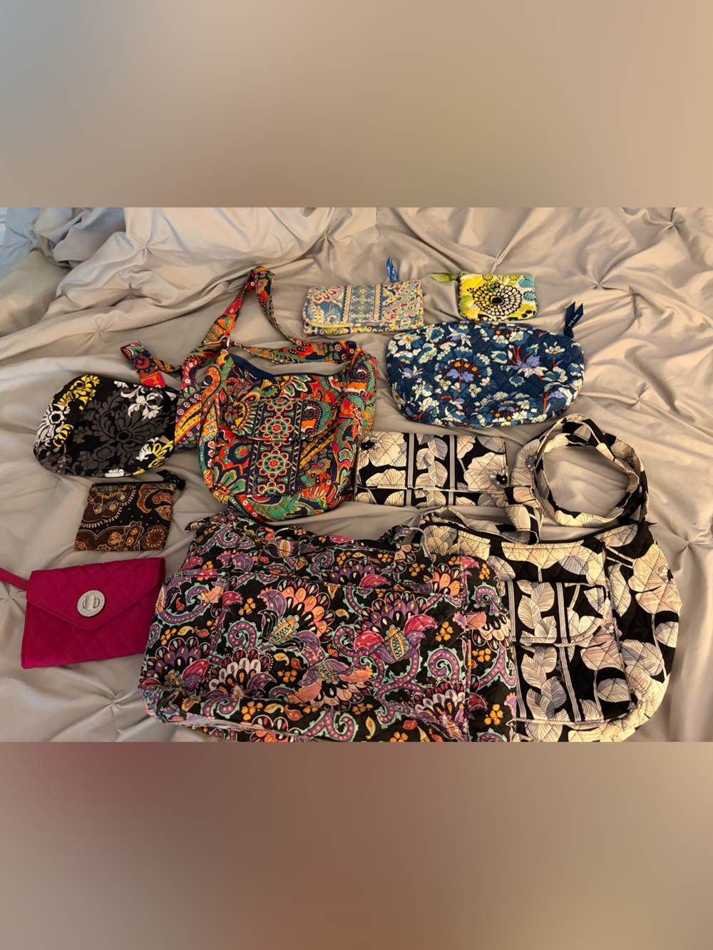 Vera Bradley Huge Lot of Ten Bags, Wallets, and Pouches